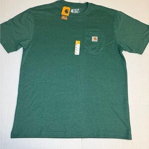 Carhartt Shirt Mens M Green Loose Fit Heavyweight Pocket Short Sleeve Workwear
